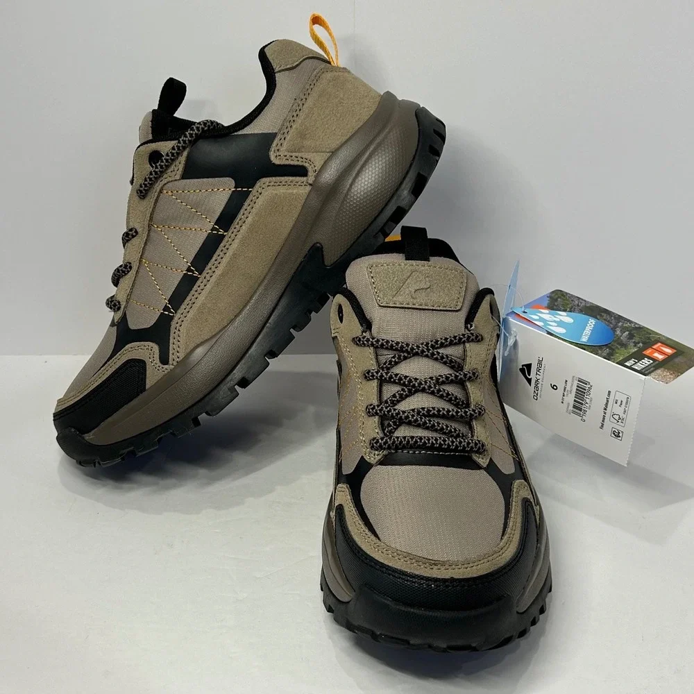 Ozark Trail Waterproof Hiking Shoes Low Top Brown Black‎ Men's Size 6